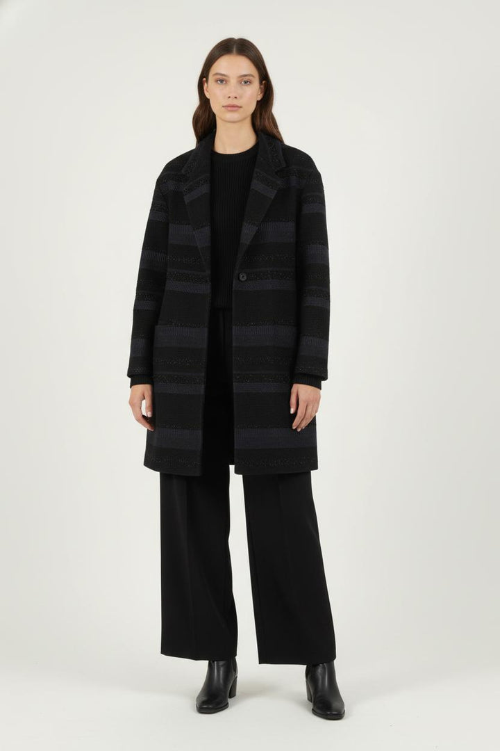 Manteau Noir et Bleu - Taille M/38 de la marque Sessùn | PARAD83926 - Vendu par Paradigme - Image 1