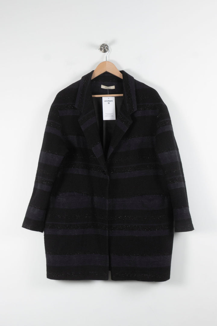 Manteau Noir et Bleu - Taille M/38 de la marque Sessùn | PARAD83926 - Vendu par Paradigme - Image 2