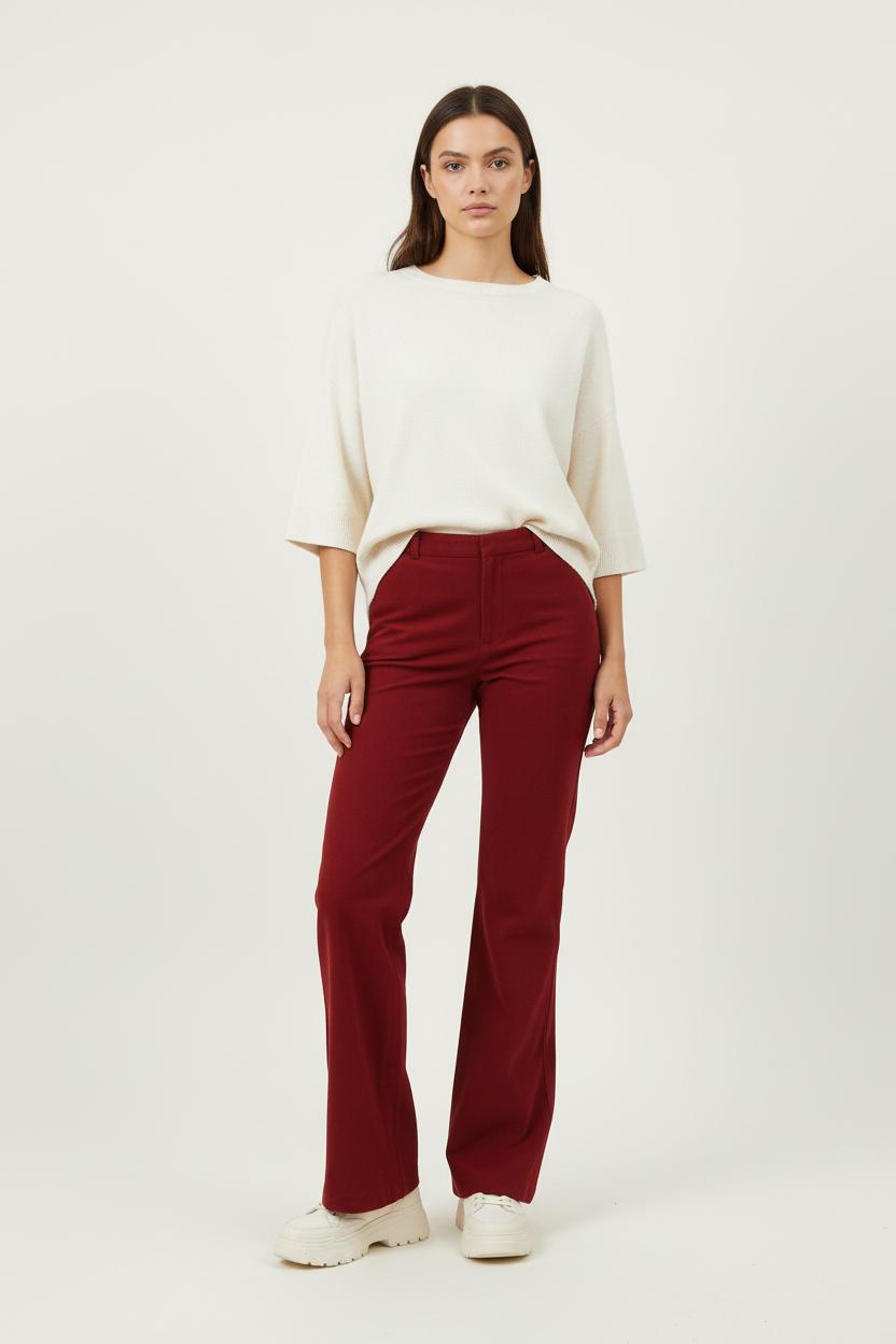 Pantalon Évasé Bordeaux - Taille XS/34 de la marque Joseph | PARAD83928 - Vendu par Paradigme - Image 1
