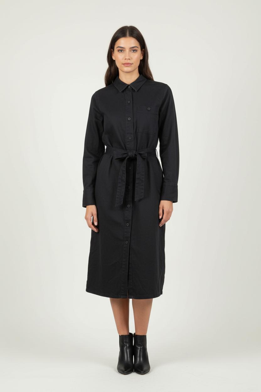 Robe Chemise Noire - Taille M/38 de la marque Comptoir des Cotonniers | PARAD83937 - Vendu par Paradigme - Image 1