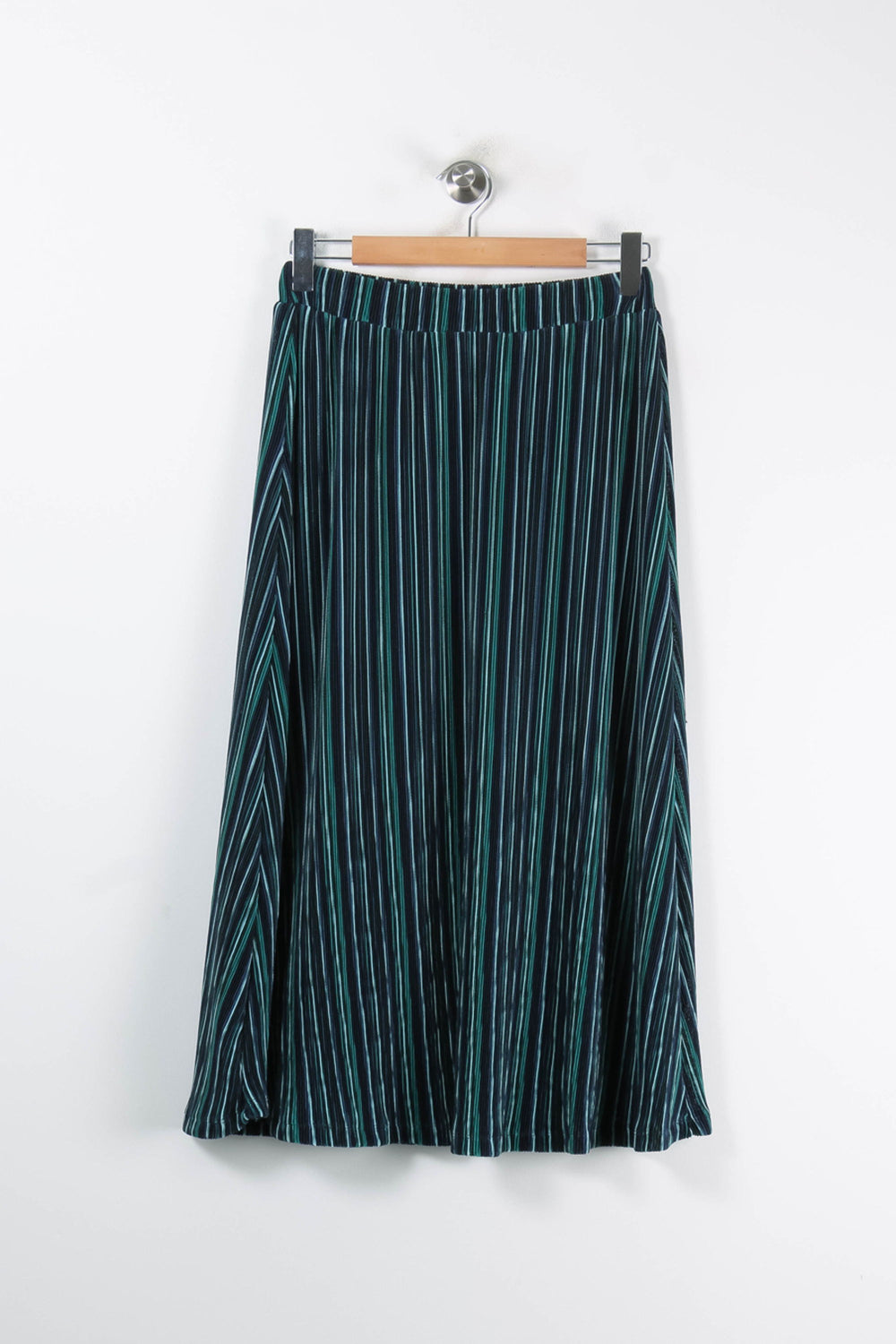 Jupe Plissée Bleu et Vert - Taille XS/34 de la marque La Fée Maraboutée | PARAD83952 - Vendu par Paradigme - Image 2