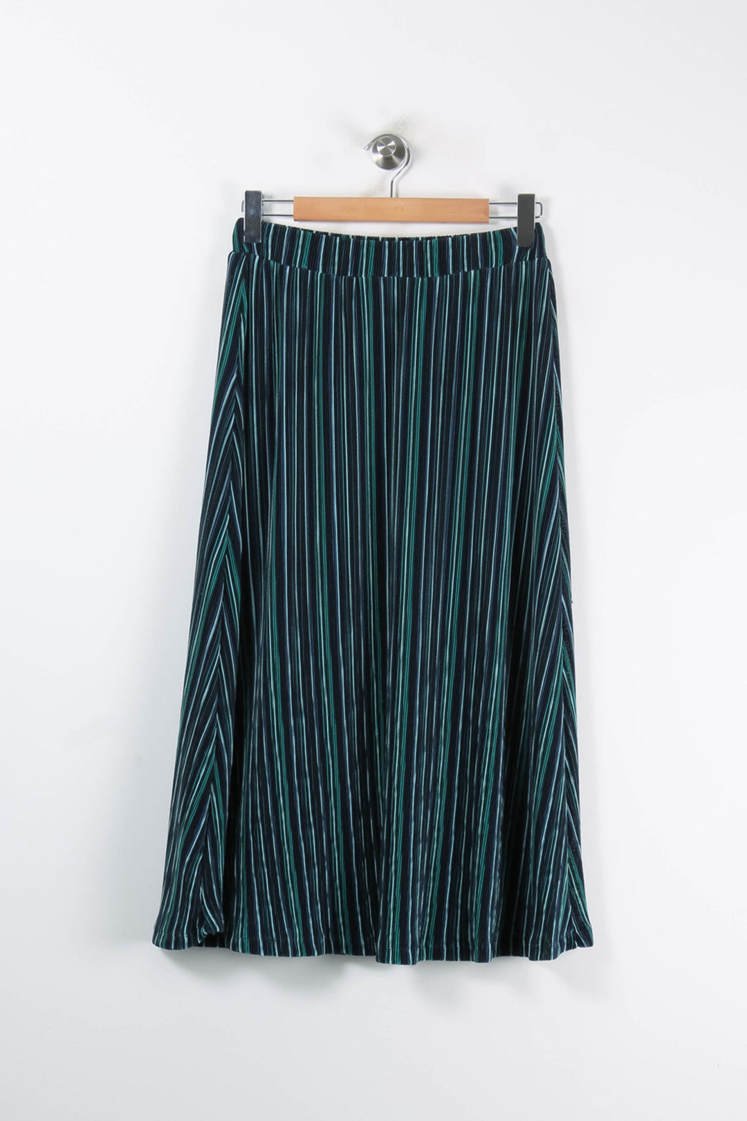 Jupe Plissée Bleu et Vert - Taille XS/34 de la marque La Fée Maraboutée | PARAD83952 - Vendu par Paradigme - Image 2