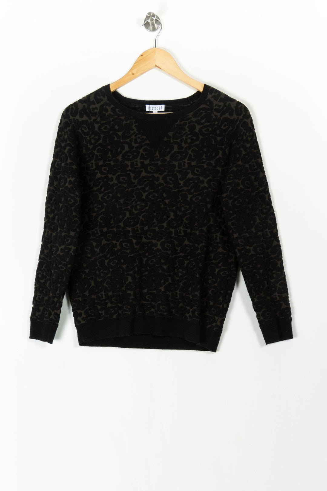 Pull Vert et Noir - Taille S/36 de la marque Claudie Pierlot | PARAD83973 - Vendu par Paradigme - Image 2