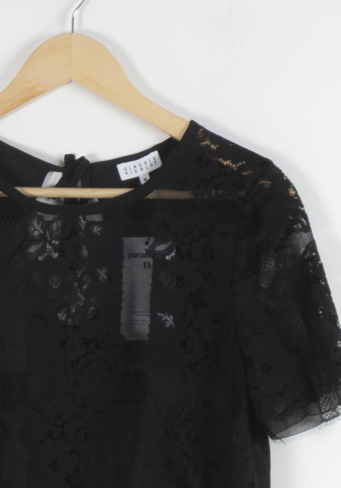 Blouse Noire - Taille S/36 de la marque Claudie Pierlot | PARAD83976 - Vendu par Paradigme - Image 3