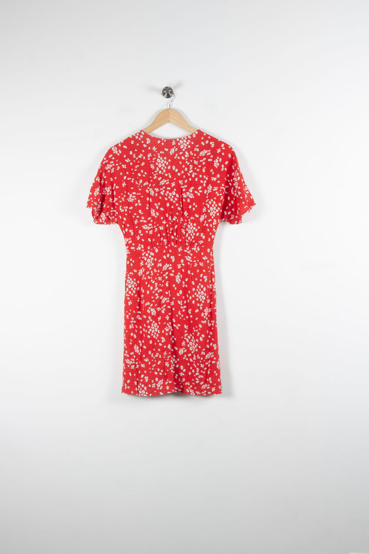 Robe Fleurie Rouge et Blanche - Taille S/36 de la marque One Step | PARAD83983 - Vendu par Paradigme - Image 4