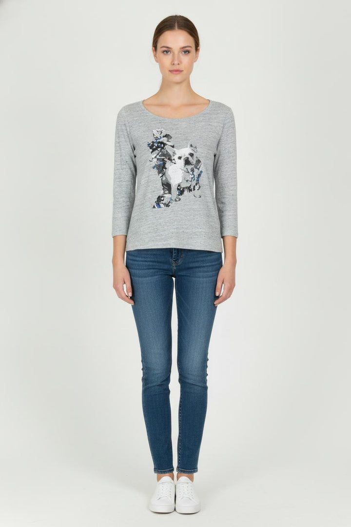 T-shirt Manches Longues Gris - Taille S/36 de la marque Comptoir des Cotonniers | PARAD83989 - Vendu par Paradigme - Image 1