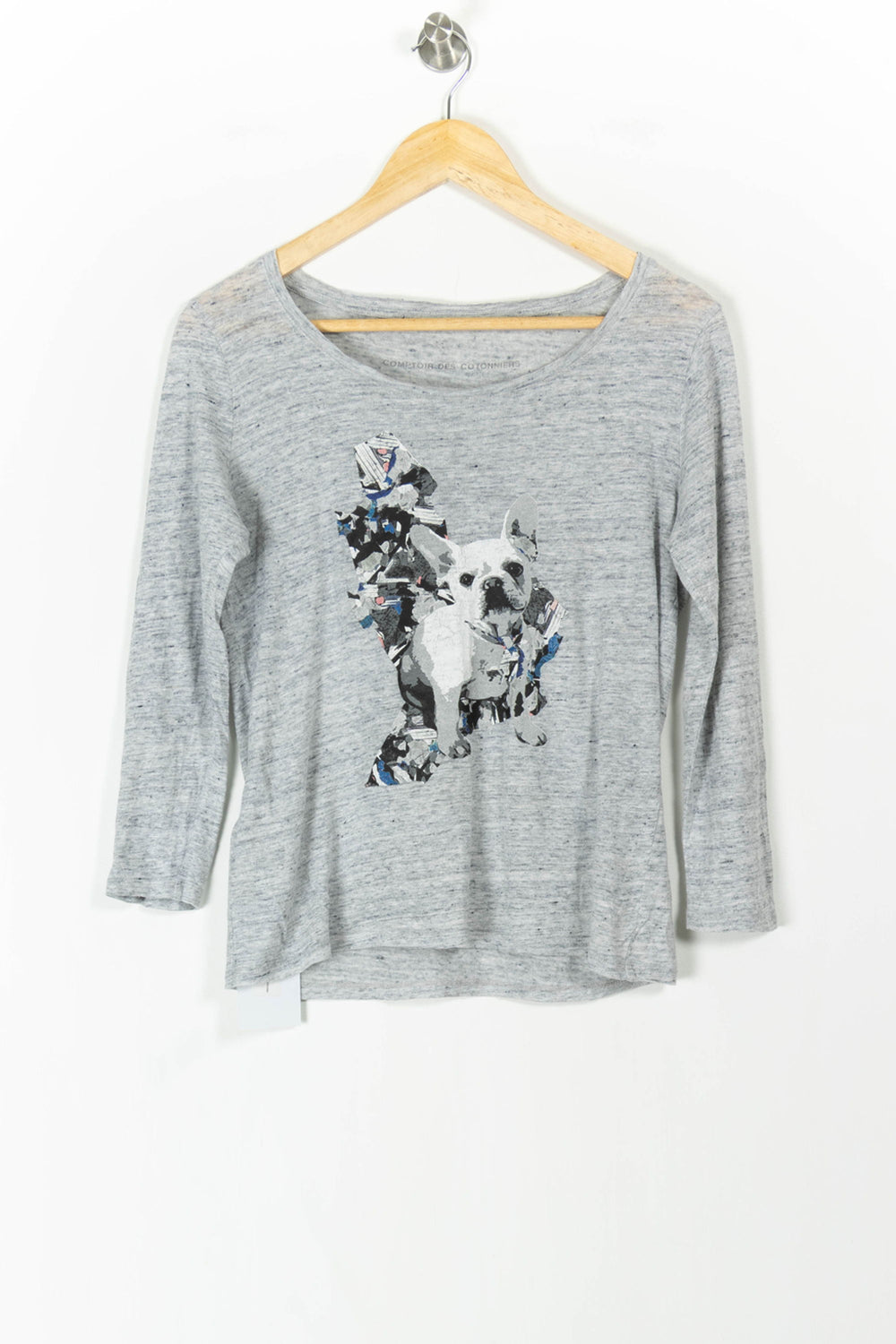 T-shirt Manches Longues Gris - Taille S/36 de la marque Comptoir des Cotonniers | PARAD83989 - Vendu par Paradigme - Image 2