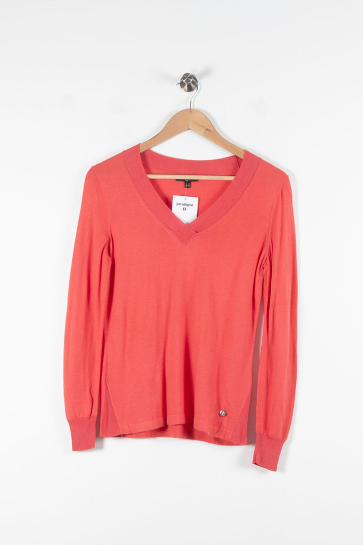 Pull Rouge - Taille S/36 de la marque Maison 123 | PARAD83990 - Vendu par Paradigme - Image 2