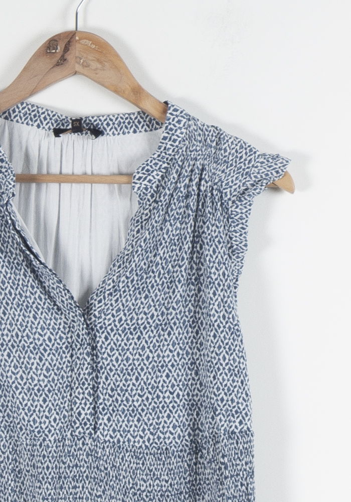 Robe Fluide Bleue - Taille XS/34 de la marque Caroll | PARAD83993 - Vendu par Paradigme - Image 3