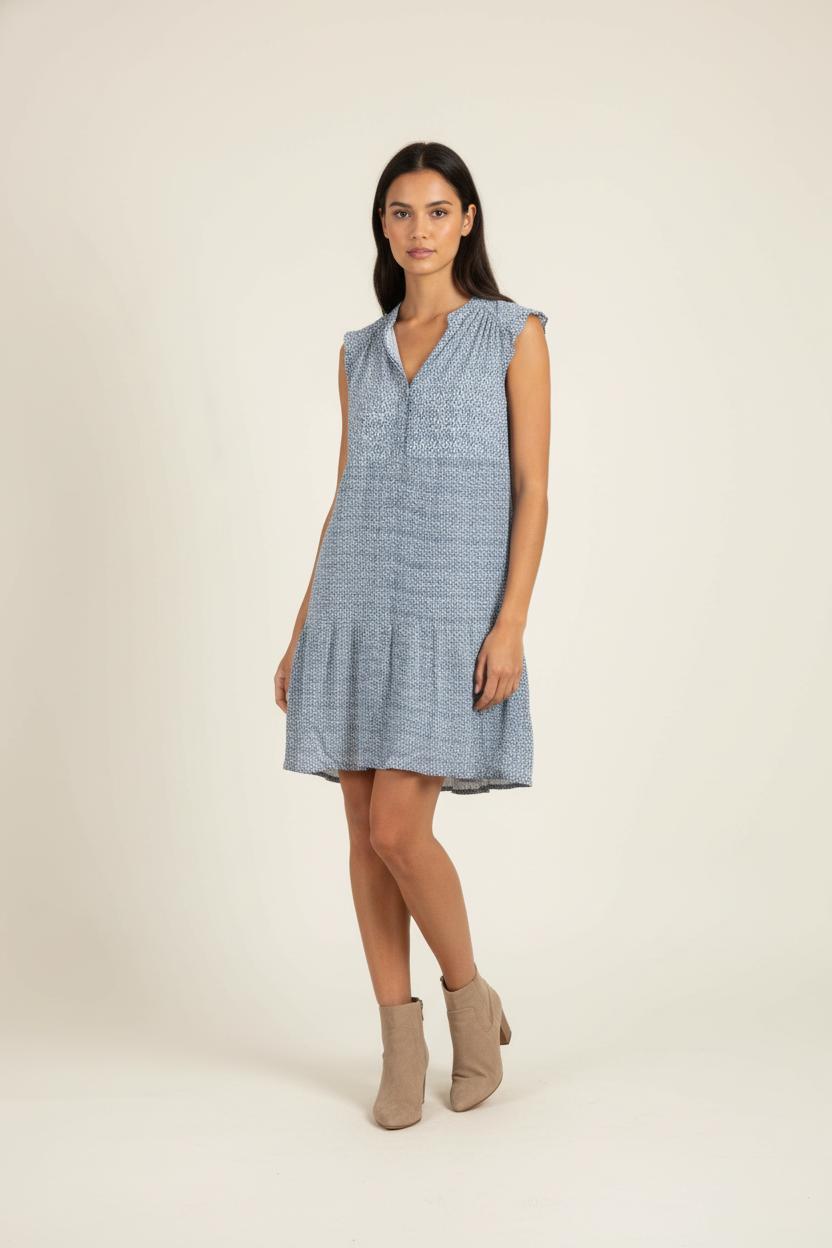 Robe Fluide Bleue - Taille XS/34 de la marque Caroll | PARAD83993 - Vendu par Paradigme - Image 1