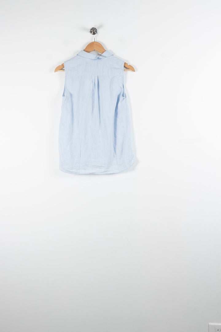 Chemise Sans Manches Bleue - Taille S/36 de la marque Caroll | PARAD83994 - Vendu par Paradigme - Image 4