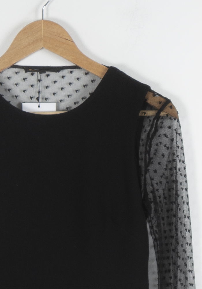 Robe Droite Noire - Taille S/36 de la marque Maje | PARAD84002 - Vendu par Paradigme - Image 3