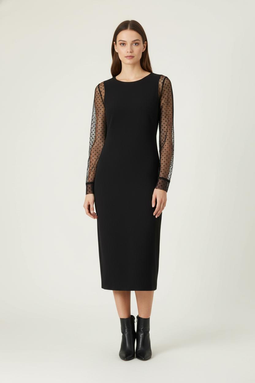 Robe Droite Noire - Taille S/36 de la marque Maje | PARAD84002 - Vendu par Paradigme - Image 1