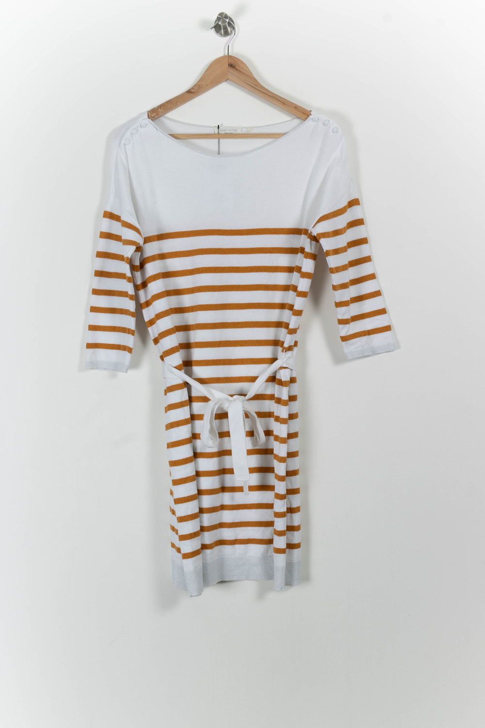 Robe Midi Blanche et Marron - Taille S/36 de la marque Marie Sixtine | PARAD84003 - Vendu par Paradigme - Image 2