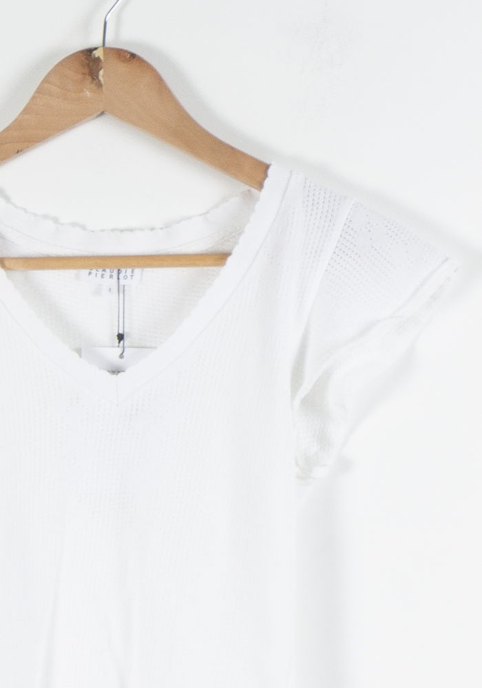 Tee-shirt Blanc - Taille S/36 de la marque Claudie Pierlot | PARAD84011 - Vendu par Paradigme - Image 3