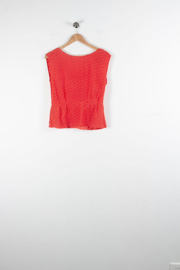 Blouse Rouge à Pois Blancs - Taille XS/34 de la marque Comptoir des Cotonniers | PARAD84014 - Vendu par Paradigme - Image 2