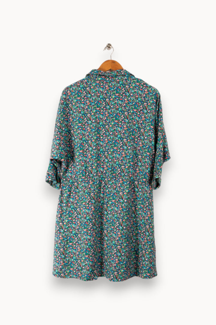 Robe multicolore bleue à motifs floraux - S / 36