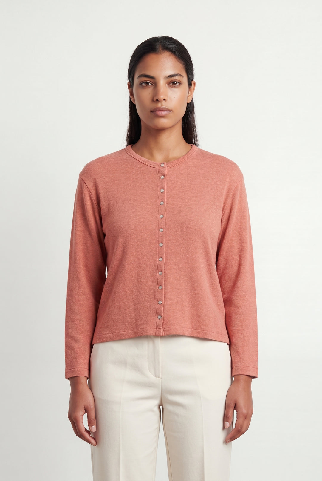 Cardigan Rose - Taille L/40 de la marque Agnès b. | PARAD84020 - Vendu par Paradigme - Image 1