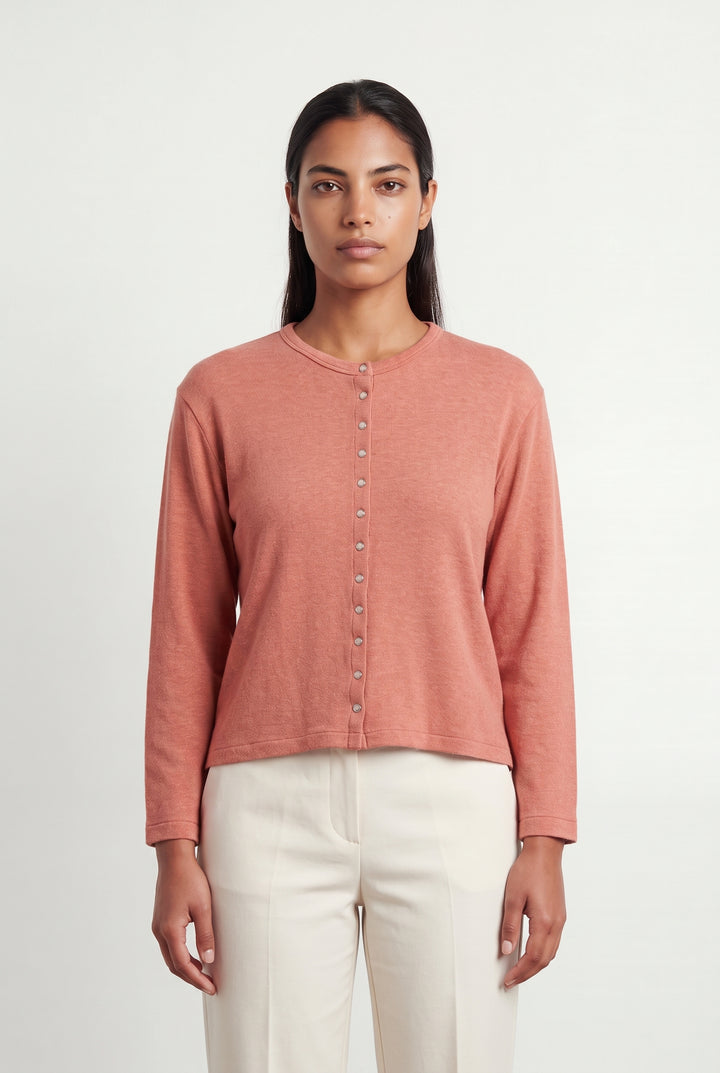 Cardigan Rose - Taille L/40 de la marque Agnès b. | PARAD84020 - Vendu par Paradigme - Image 1