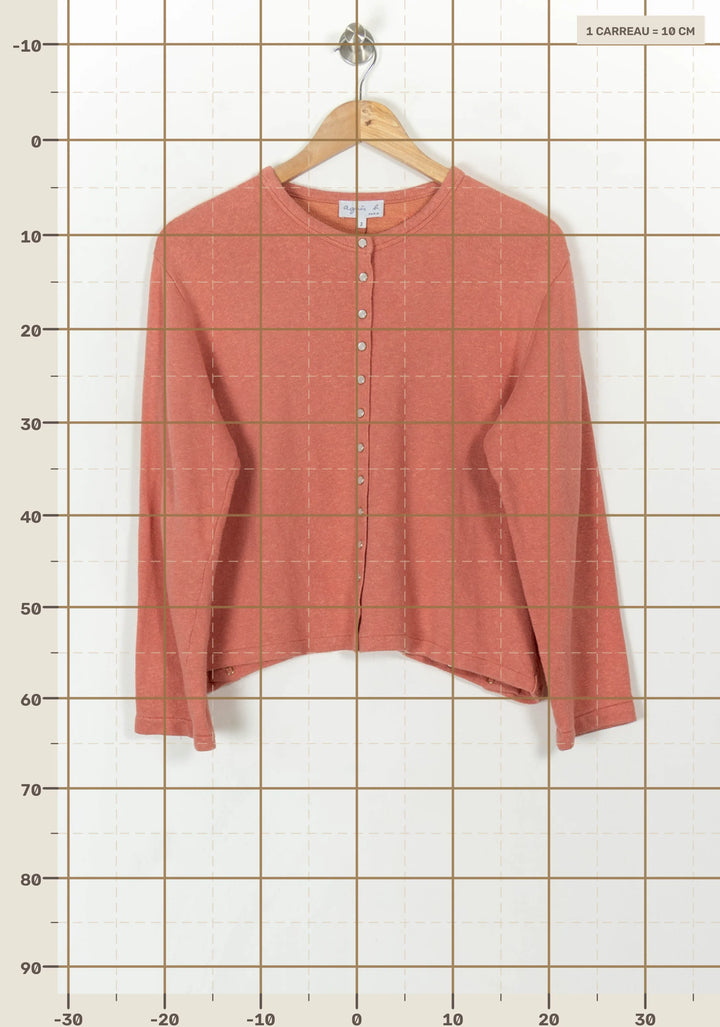 Cardigan Rose - Taille L/40 de la marque Agnès b. | PARAD84020 - Vendu par Paradigme - Image 4
