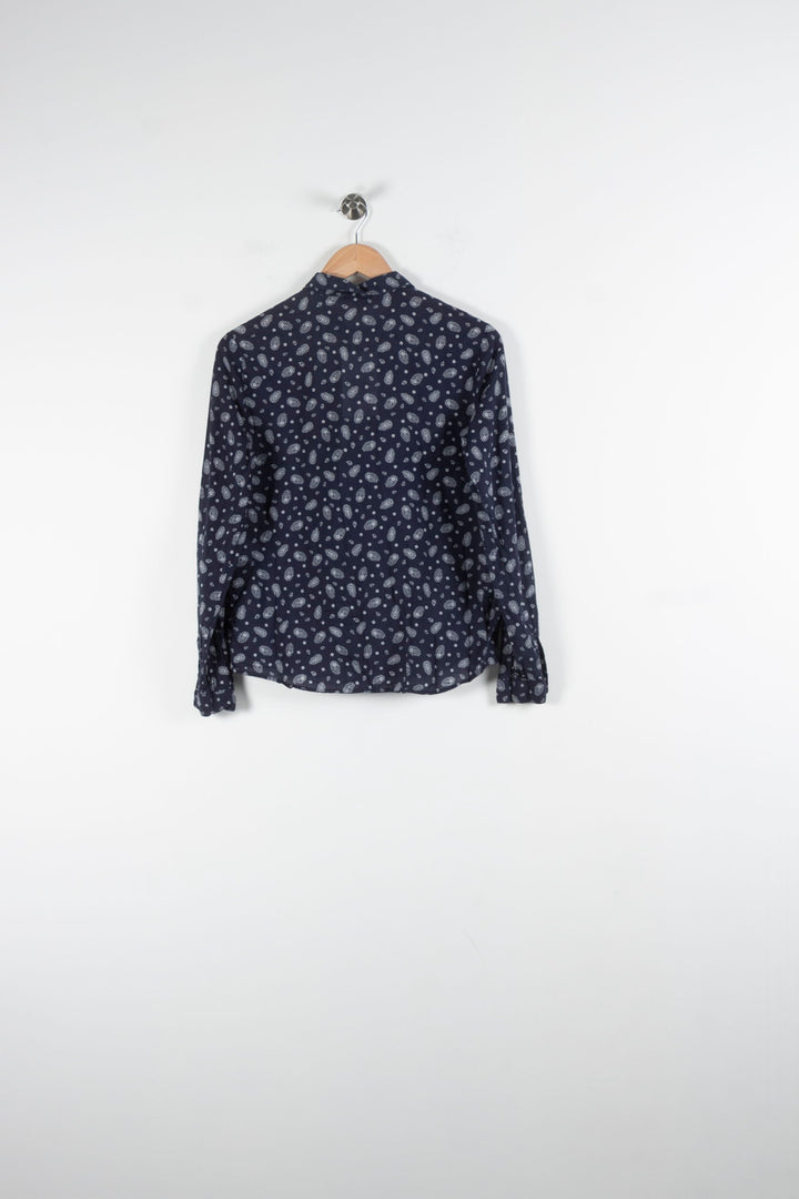 Chemise Bleue à Motifs Blancs - Taille XS/34 de la marque Sézane | PARAD84024 - Vendu par Paradigme - Image 4