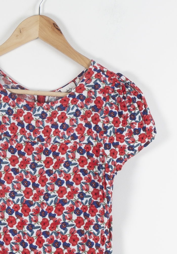 Robe Fleurie Rouge et Bleu - Taille S/36 de la marque Marie Sixtine | PARAD84029 - Vendu par Paradigme - Image 3