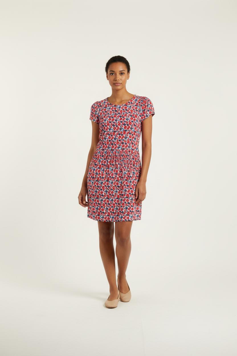 Robe Fleurie Rouge et Bleu - Taille S/36 de la marque Marie Sixtine | PARAD84029 - Vendu par Paradigme - Image 1