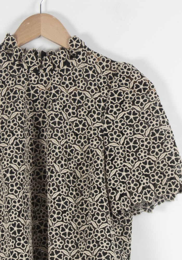 Blouse Noir et Beige - Taille XS/34 de la marque Sézane | PARAD84031 - Vendu par Paradigme - Image 3