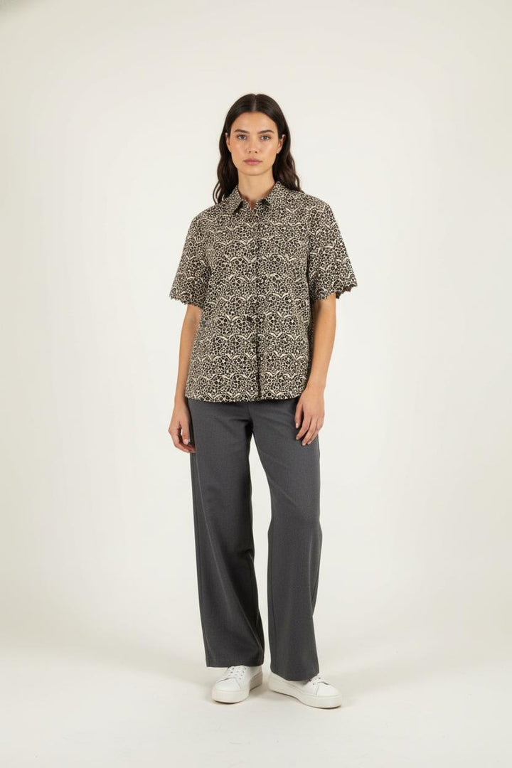 Blouse Noir et Beige - Taille XS/34 de la marque Sézane | PARAD84031 - Vendu par Paradigme - Image 1