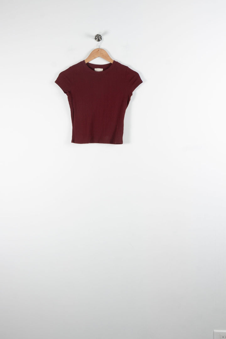 Tee-shirt Bordeaux - Taille S/36 de la marque Sézane | PARAD84032 - Vendu par Paradigme - Image 2