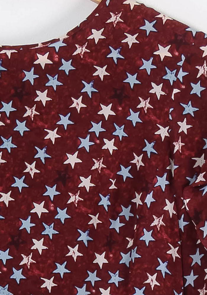 Robe Courte Bordeaux et Blanche - Taille M/38 de la marque Sandro | PARAD84035 - Vendu par Paradigme - Image 3