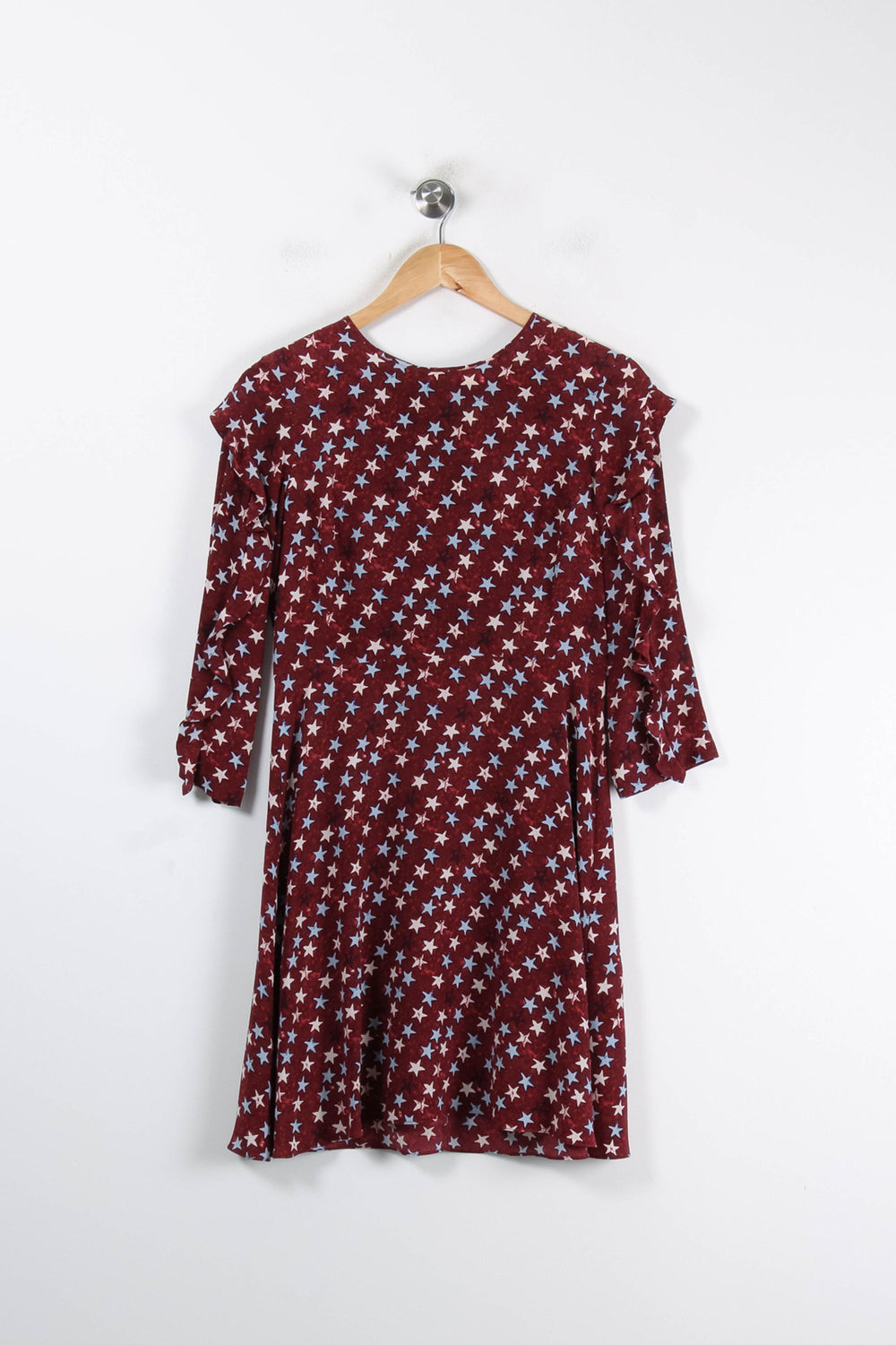 Robe Courte Bordeaux et Blanche - Taille M/38 de la marque Sandro | PARAD84035 - Vendu par Paradigme - Image 2