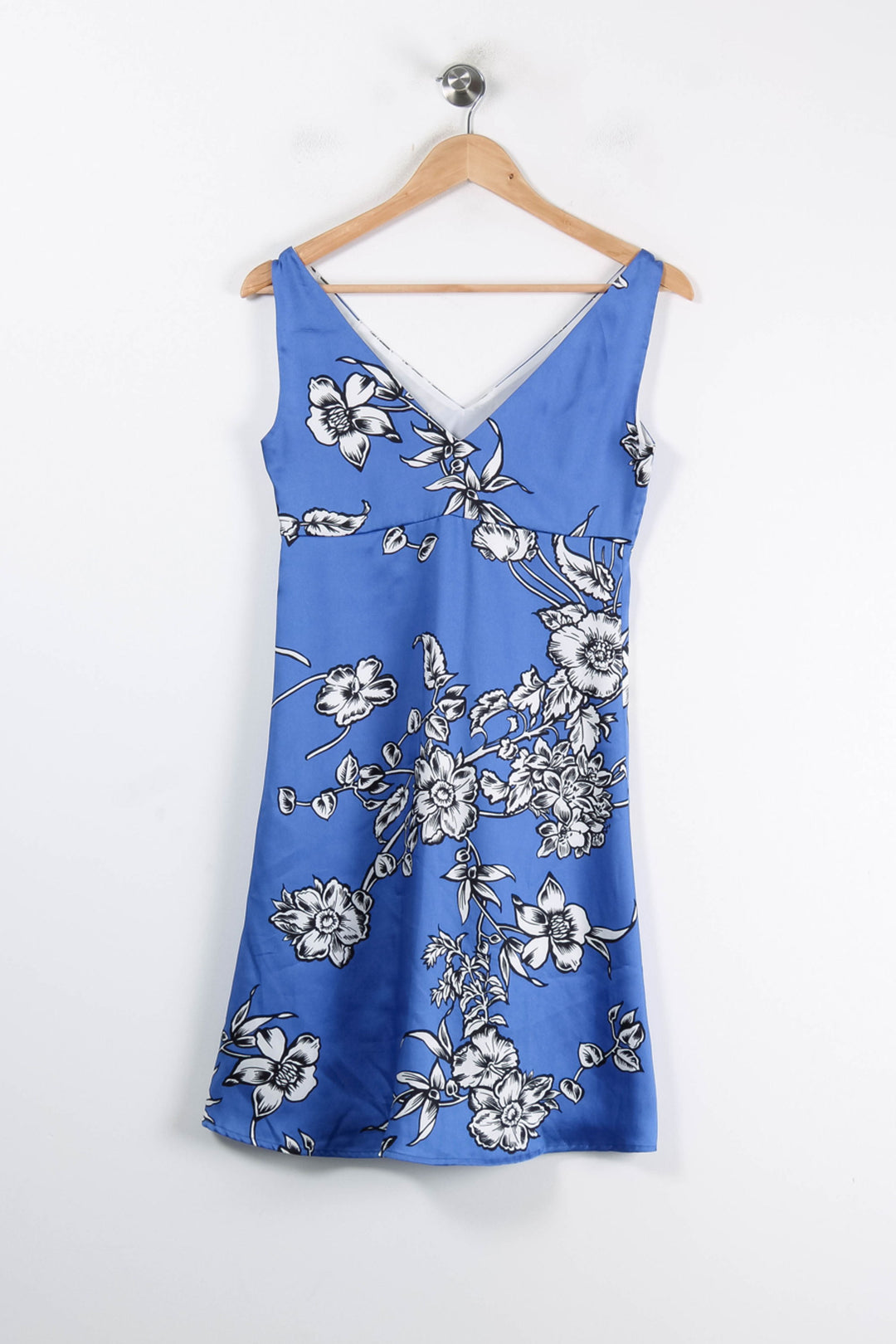 Robe courte Fleurie Bleue et Blanche - Taille S/36 de la marque Maison 123 | PARAD84039 - Vendu par Paradigme - Image 4