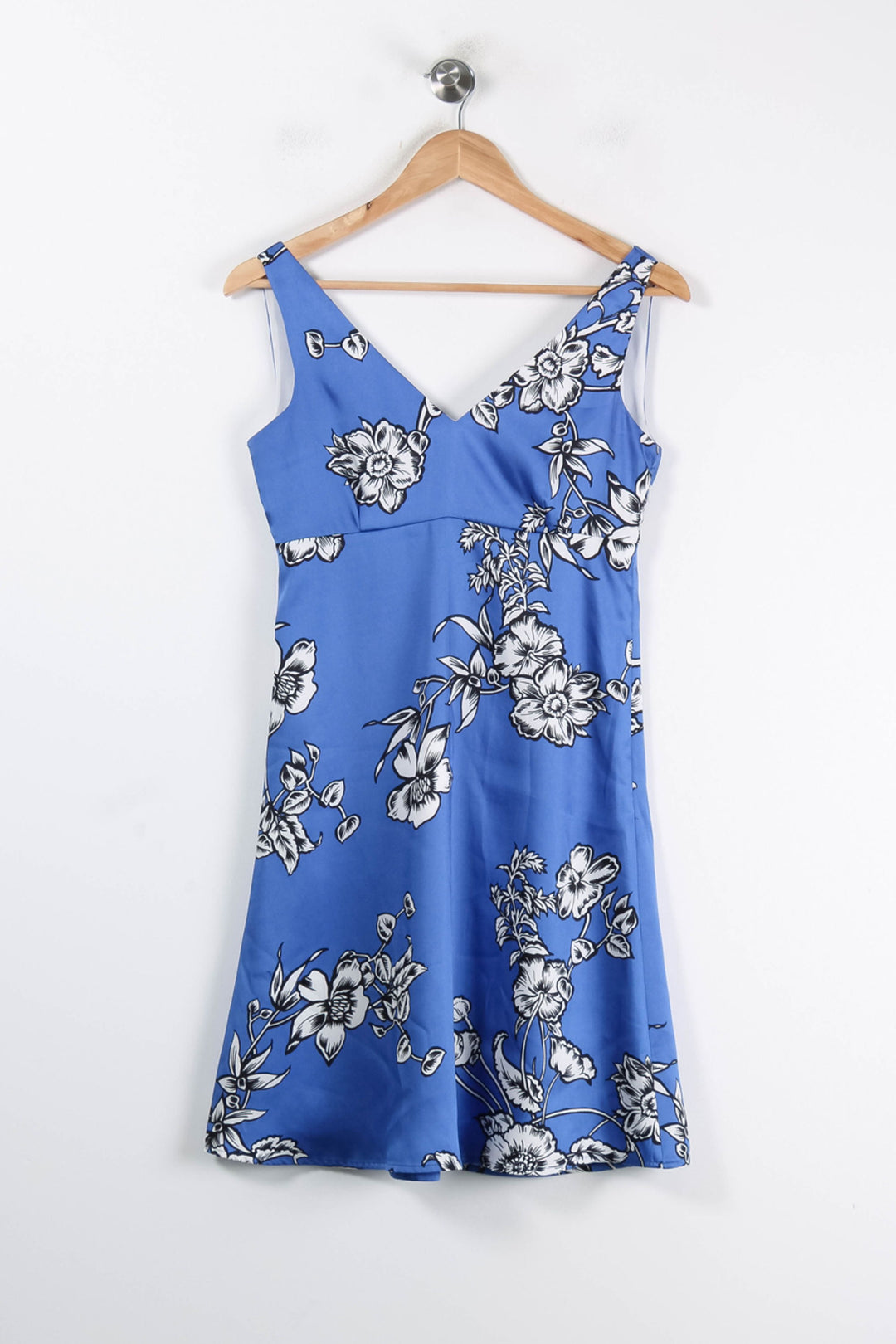 Robe courte Fleurie Bleue et Blanche - Taille S/36 de la marque Maison 123 | PARAD84039 - Vendu par Paradigme - Image 2