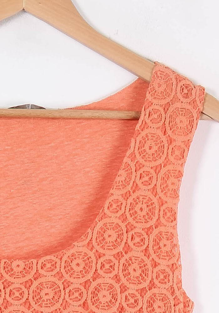 Robe Orange et Beige - Taille XS/34 de la marque La Fée Maraboutée | PARAD84050 - Vendu par Paradigme - Image 3