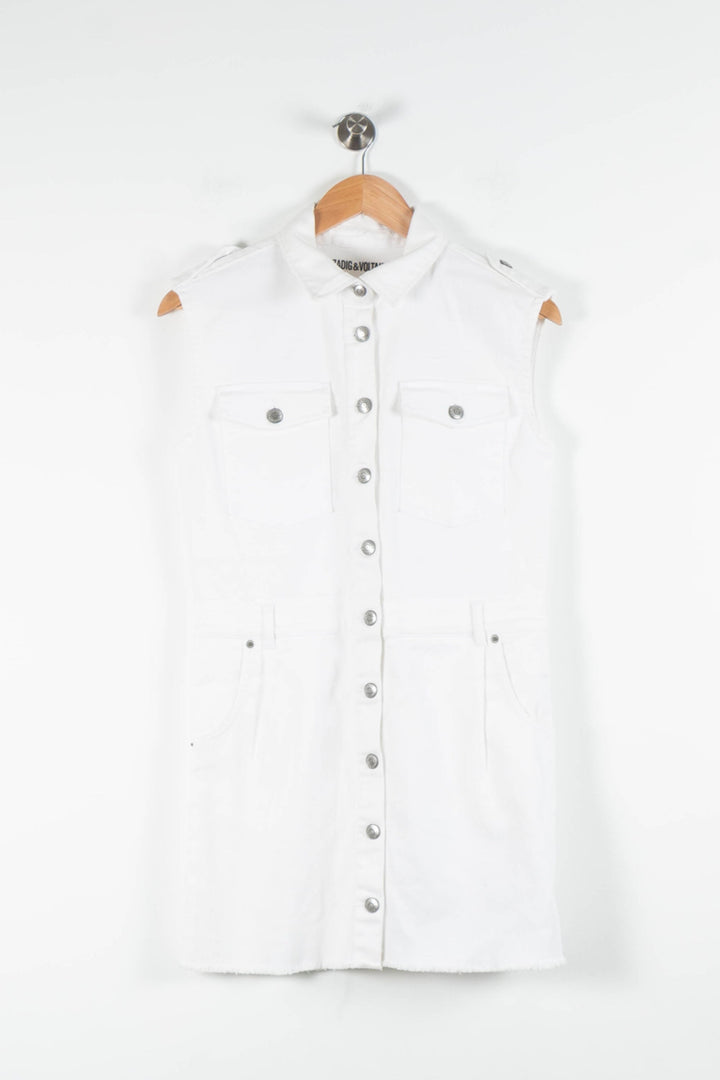 Robe Sans Manches Blanche - Taille XS/34 de la marque Zadig&Voltaire | PARAD84056 - Vendu par Paradigme - Image 2