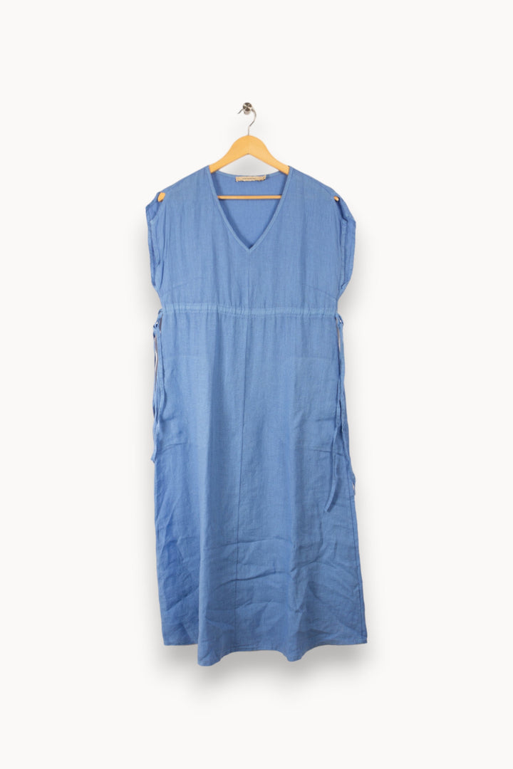 Robe mi-longue en lin uni - S/36