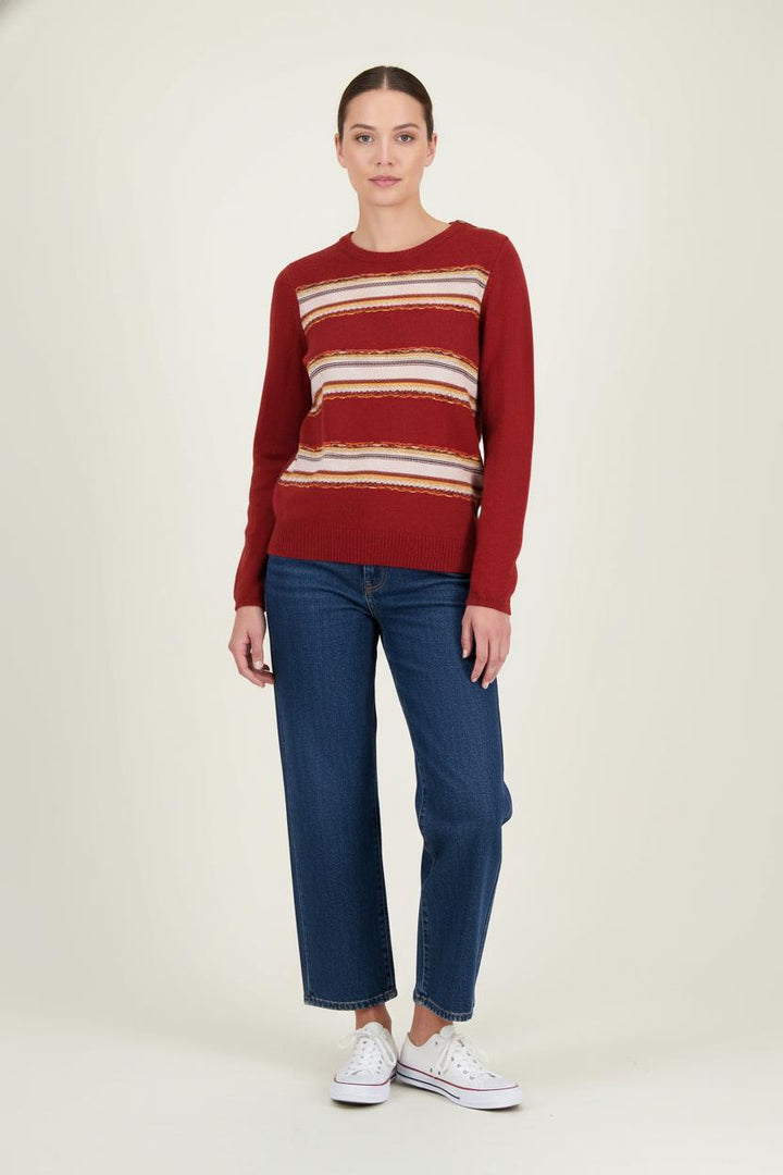 Pull Rouge et Beige - Taille XS/34 de la marque Sessùn | PARAD84064 - Vendu par Paradigme - Image 1