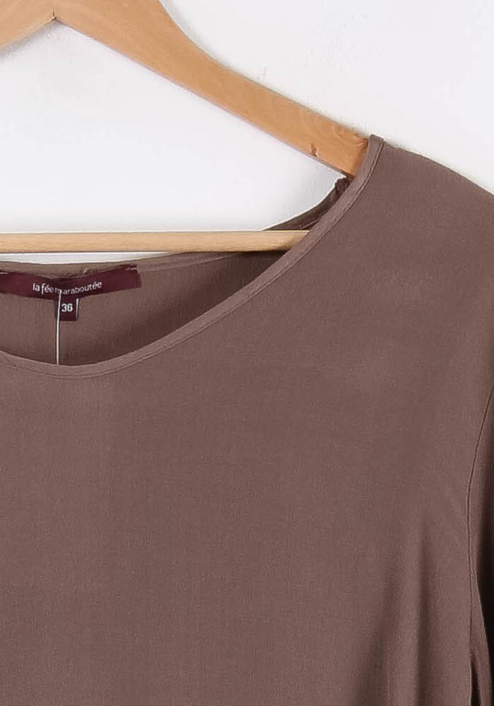 Blouse Beige - Taille S/36 de la marque La Fée Maraboutée | PARAD84071 - Vendu par Paradigme - Image 3