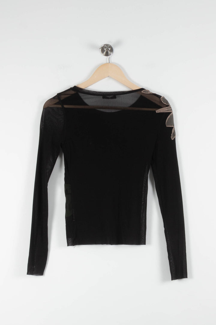 T-shirt Noir et Beige - Taille S/36 de la marque IKKS | PARAD84102 - Vendu par Paradigme - Image 4