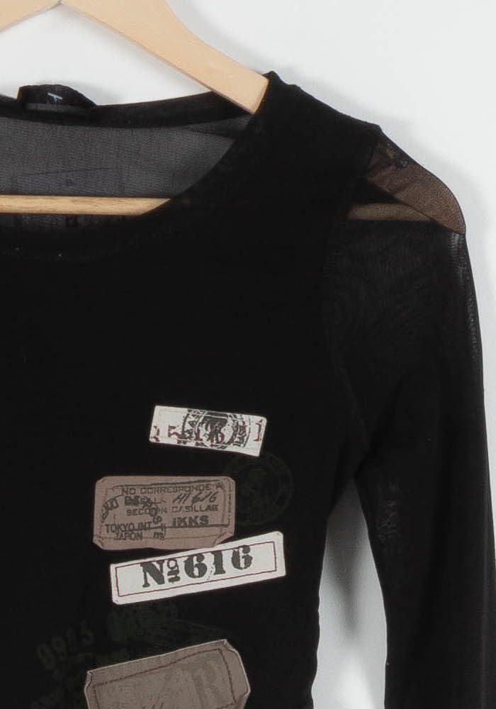 T-shirt Noir et Beige - Taille S/36 de la marque IKKS | PARAD84102 - Vendu par Paradigme - Image 3