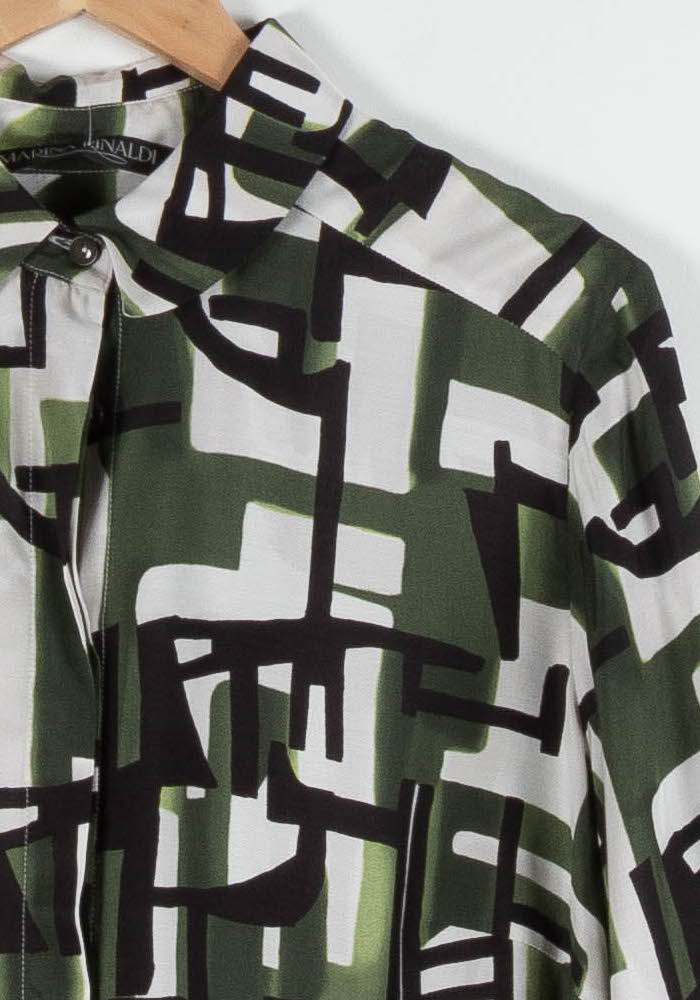 Chemise Verte et Blanche - Taille XXL/44 de la marque Marina Rinaldi | PARAD84112 - Vendu par Paradigme - Image 3
