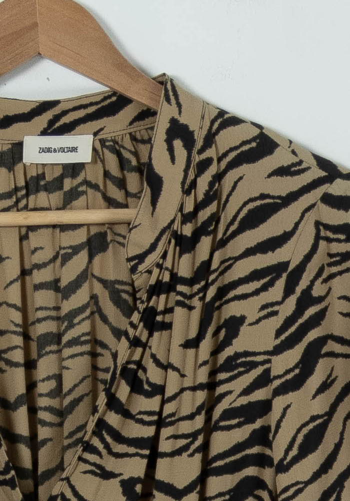 Robe Courte Marron et Noire - Taille S/36 de la marque Zadig&Voltaire | PARAD84122 - Vendu par Paradigme - Image 3