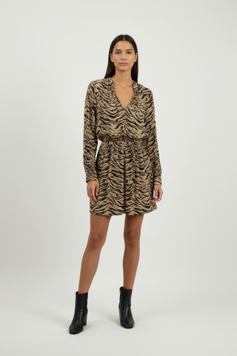 Robe Courte Marron et Noire - Taille S/36 de la marque Zadig&Voltaire | PARAD84122 - Vendu par Paradigme - Image 1