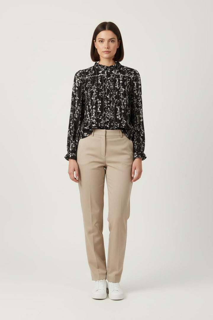 Chemise Fleurie Noire et Blanche - Taille XS/34 de la marque ba&sh | PARAD84126 - Vendu par Paradigme - Image 1