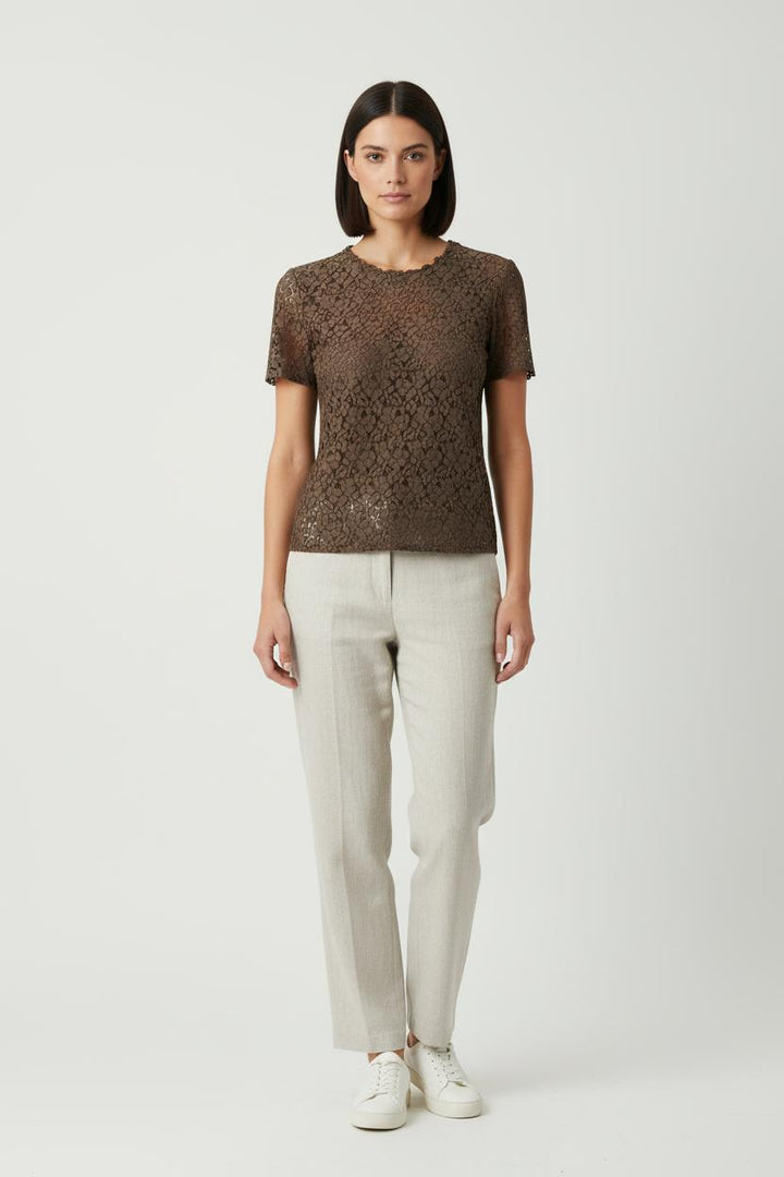 Top Marron - Taille S/36 de la marque IKKS | PARAD84137 - Vendu par Paradigme - Image 1