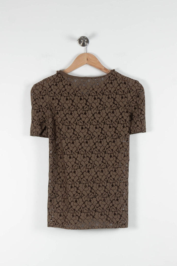 Top Marron - Taille S/36 de la marque IKKS | PARAD84137 - Vendu par Paradigme - Image 2