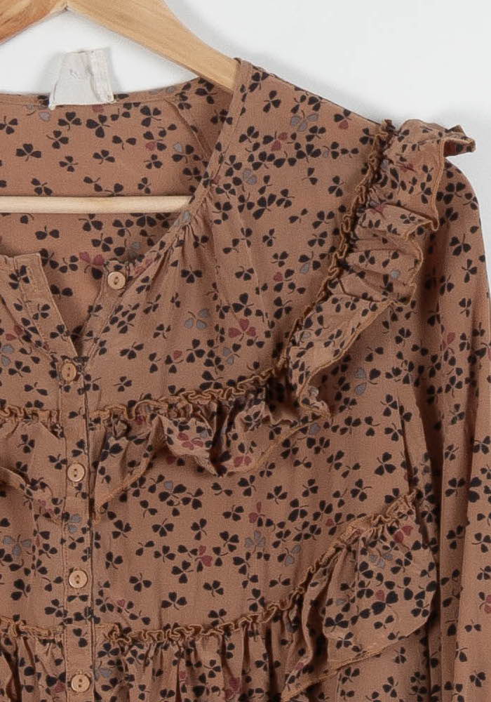 Blouse Marron et Noire - Taille L/40 de la marque Stella Forest | PARAD84143 - Vendu par Paradigme - Image 3