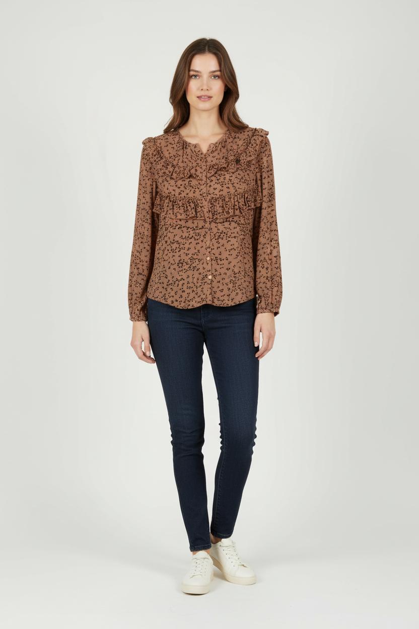 Blouse Marron et Noire - Taille L/40 de la marque Stella Forest | PARAD84143 - Vendu par Paradigme - Image 1