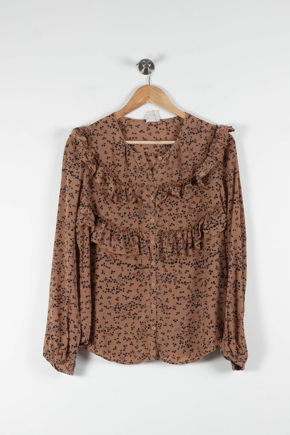 Blouse Marron et Noire - Taille L/40 de la marque Stella Forest | PARAD84143 - Vendu par Paradigme - Image 2